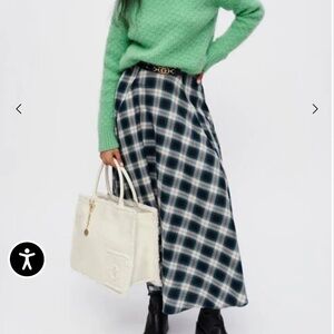 Maje Plaid Skirt